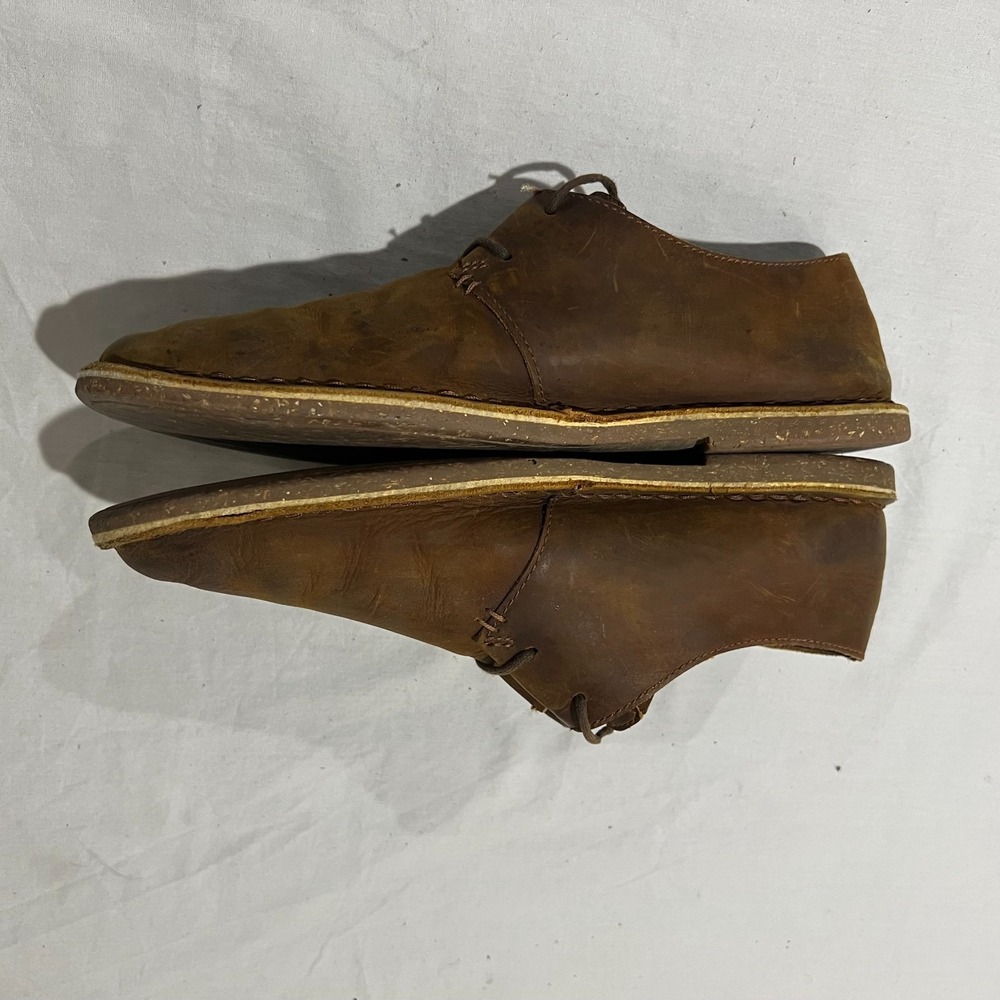 Clarks Mens Desert London Brown Beeswax Leather Low Top Flat Oxford Shoes 10m View 4